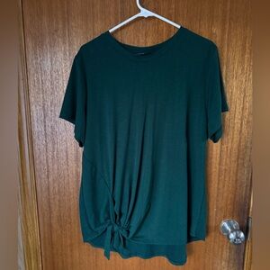 Chic Forest Green Women's Short Sleeve Top